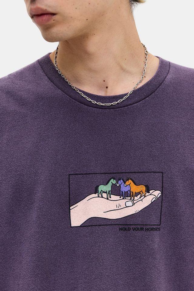 T-shirt UO violet Hold Your Horses #2