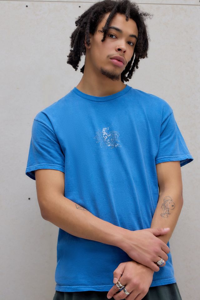 UO Blue Koi Grunge T-Shirt #3
