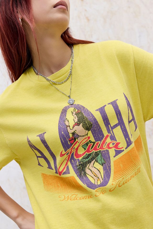 UO Yellow Aloha T-Shirt #8