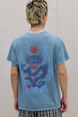T-Shirt UO Drago Blu Sole