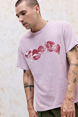 Camiseta Gráfica de Fresa Rosa UO