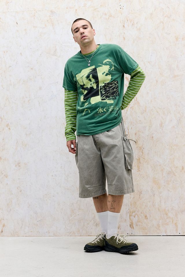 T-Shirt UO Verde con Koi Invertito #1