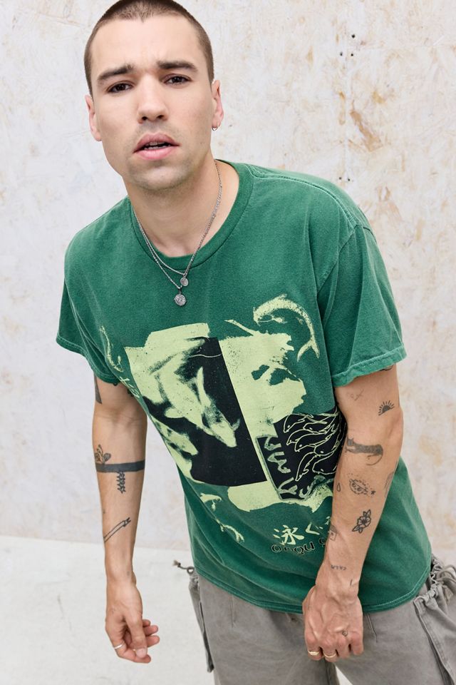 T-Shirt UO Verde con Koi Invertito #2