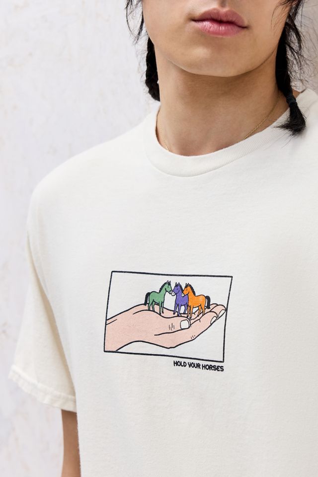 Camiseta Blanca UO Hold Your Horses #2