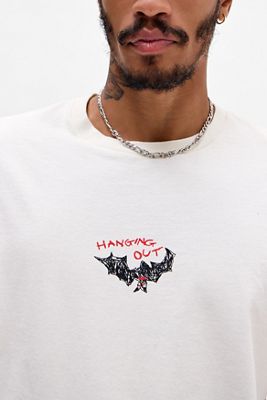 UO White Hanging Bat Graphic Tee