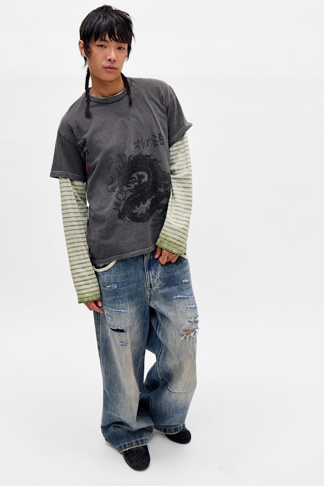 UO Asiatisches Drachen-Grafik-T-Shirt #1