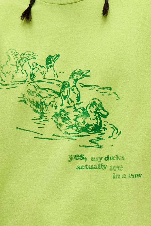 UO Enten In Reihe Grafik-T-Shirt #2