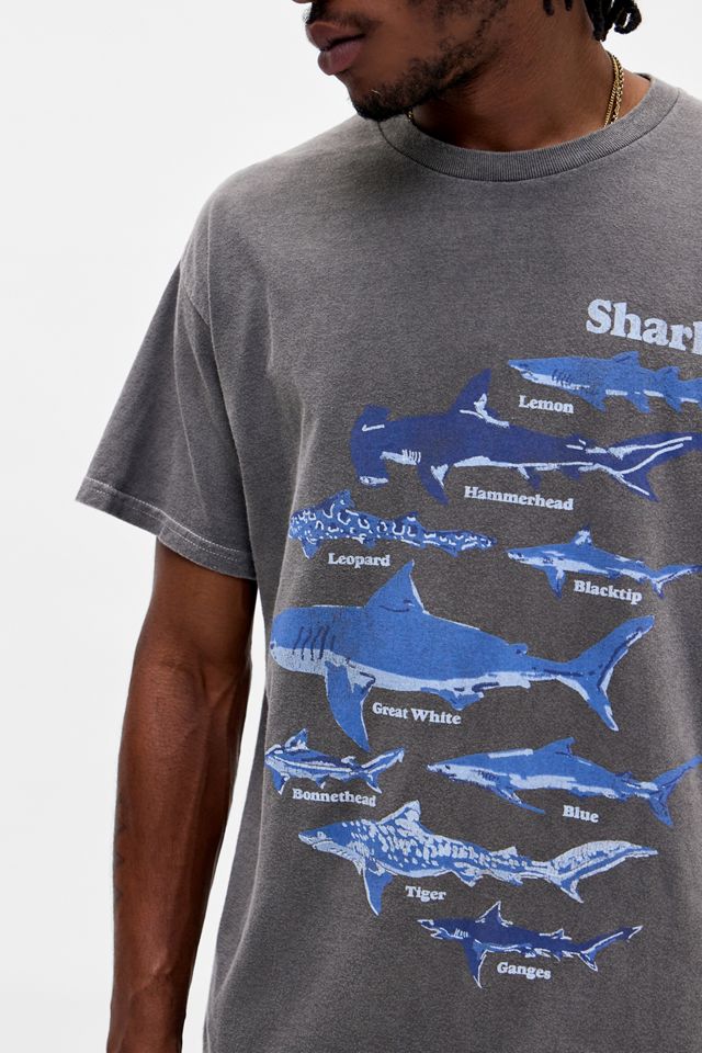 T-shirt graphique décontracté UO Shark Chart #2