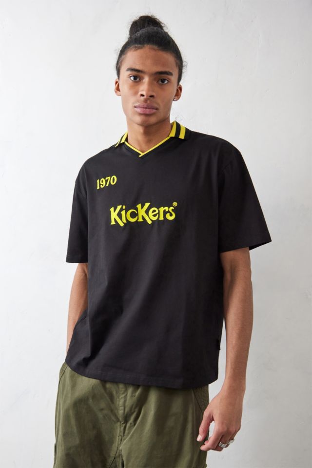 Kickers UO Exclusive Black Football T-Shirt | Urban Outfitters UK