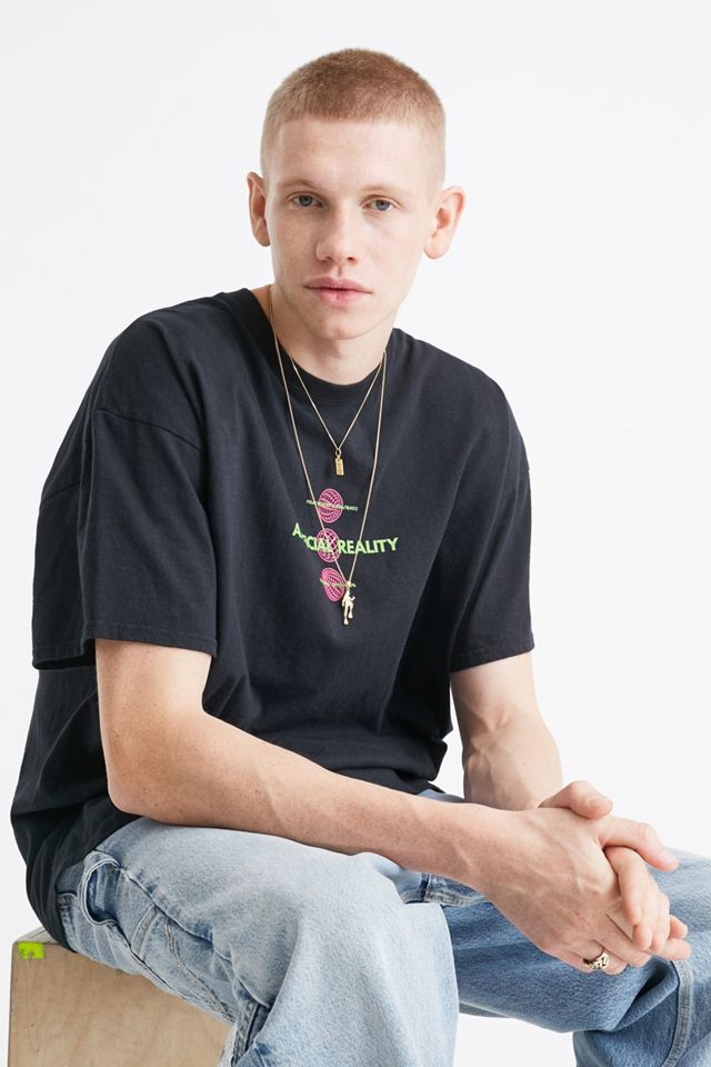 UO Neon Artificial Reality Black T-Shirt #1
