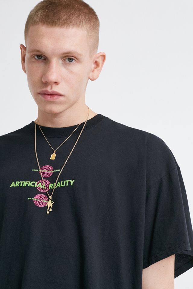 UO Neon Artificial Reality Black T-Shirt #3