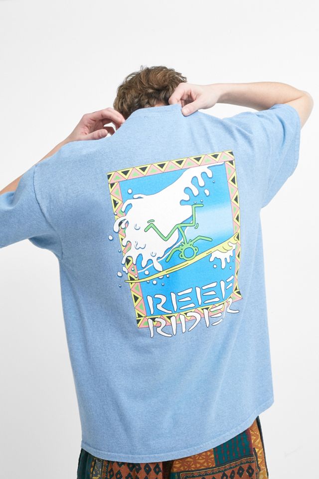 UO Reef Rider Blue Marl T-Shirt | Urban Outfitters UK