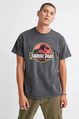 T-shirt Jurassic Park Noir - Marque Gildan - Taille L - 100% Coton - Occasion Très Bon état