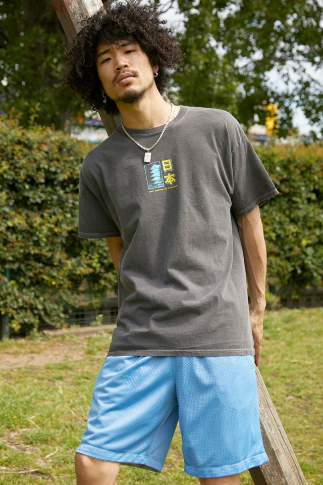 UO Black Japanese Flower T-Shirt #1