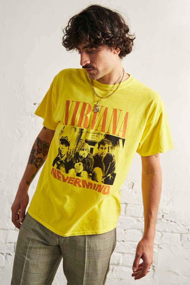 UO Yellow Nirvana Nevermind T Shirt Urban Outfitters UK