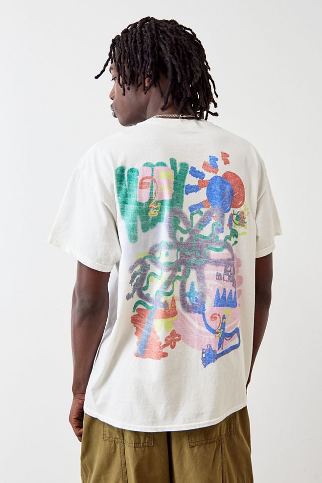 UO White Doodle Print T-Shirt #3
