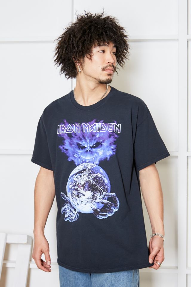 UO Black Iron Maiden T-Shirt | Urban Outfitters