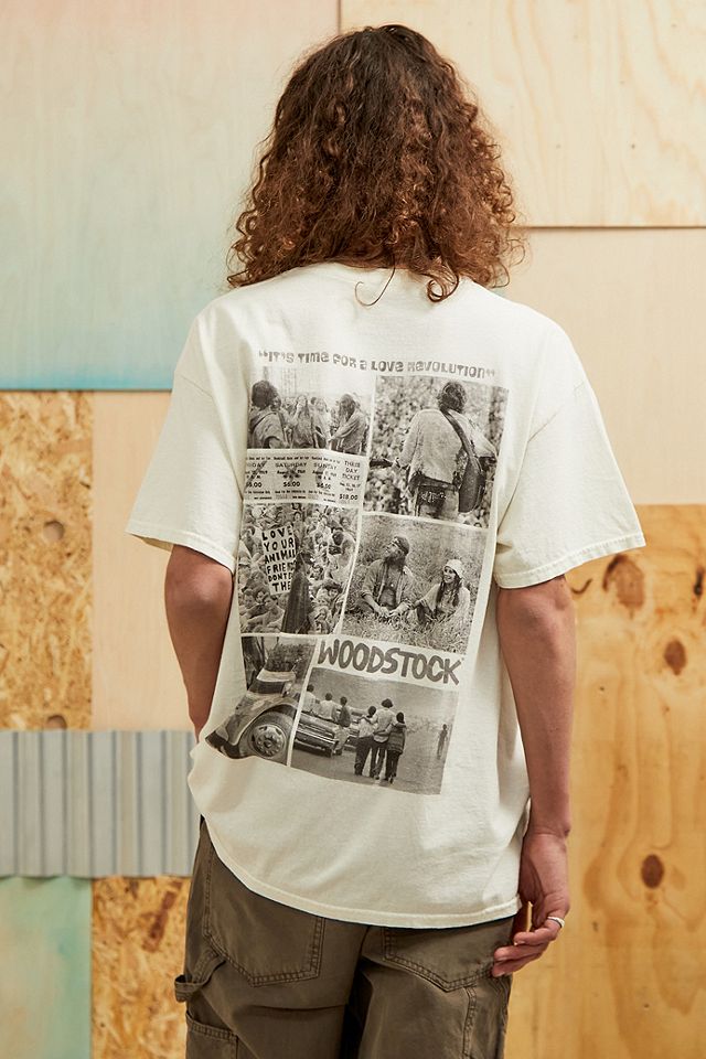 UO Ecru Woodstock T-Shirt | Urban Outfitters UK