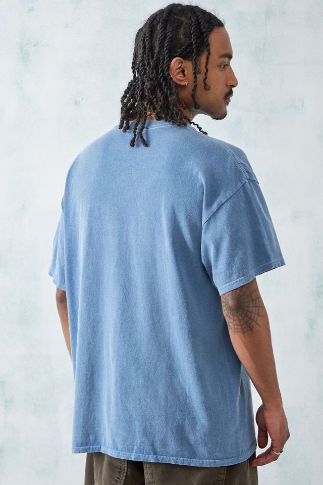 ARTHOUSE Unlimited Washed Blue Abstract Art Print T-Shirt #3