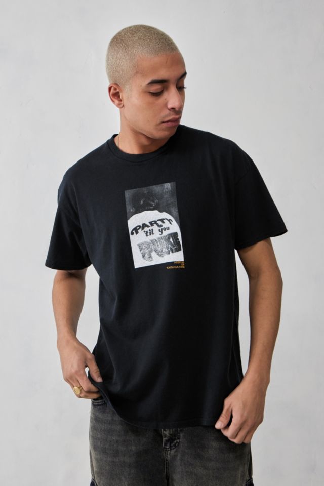 UO Black Museum Of Youth Culture Party T-Shirt | Urban Outfitters UK