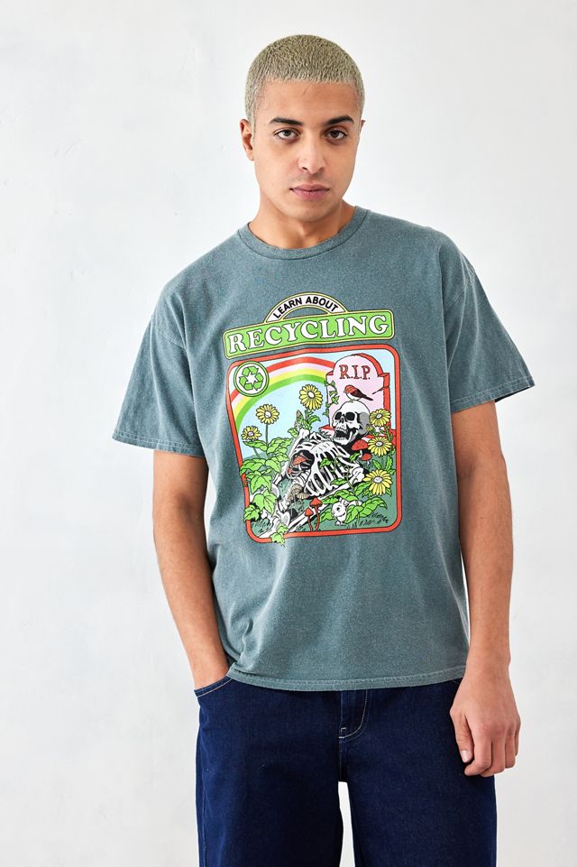 UO Teal Steven Rhodes Recycling T-Shirt  #1
