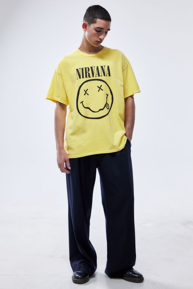 UO Yellow Nirvana T-Shirt | Urban Outfitters UK