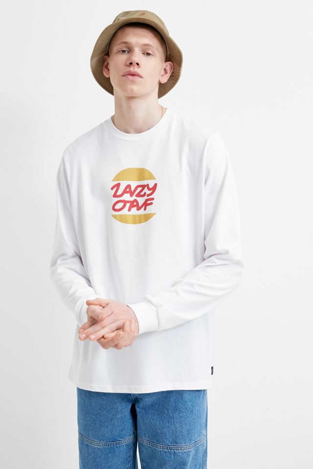 Lazy Oaf – Longsleeve „Burger“ in Weiß #1