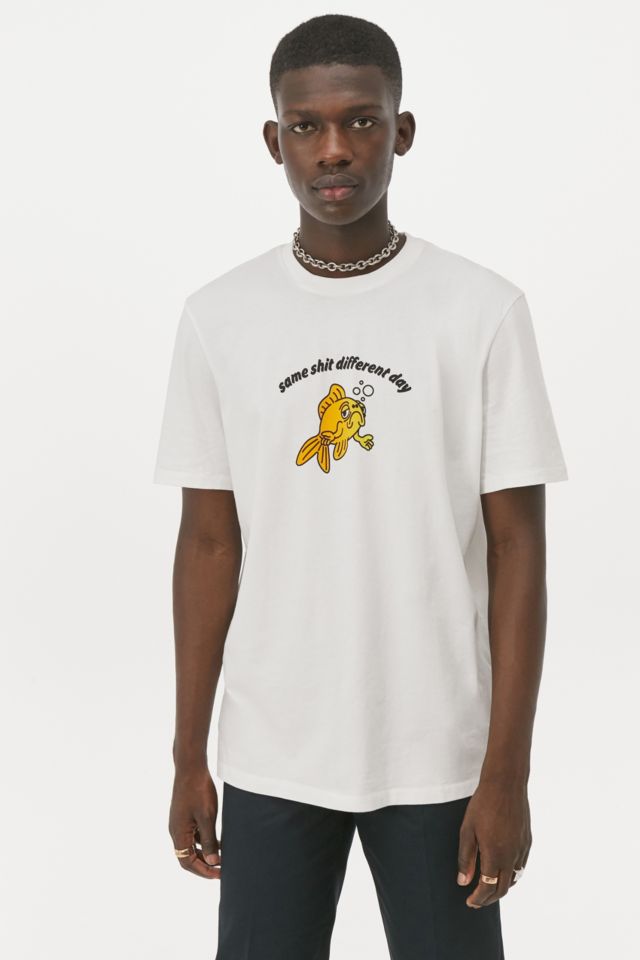 Lazy Oaf Different Day White T-Shirt | Urban Outfitters UK