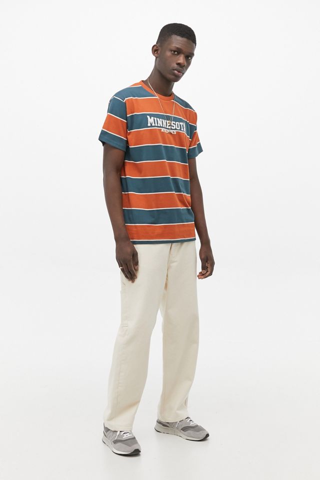 UO Minnesota T-Shirt a righe blu e arancioni #3