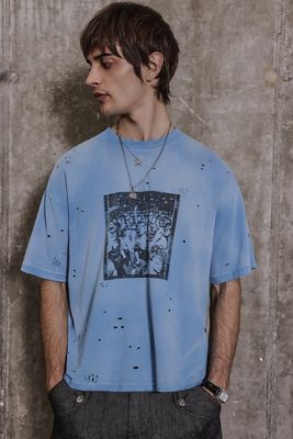 T-shirt photo bleu Archivis