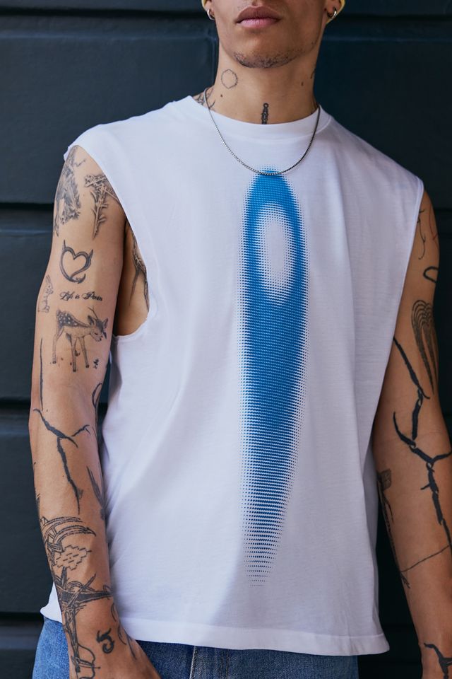 Oakley Weißes Ellipse Blur Muskelshirt #2