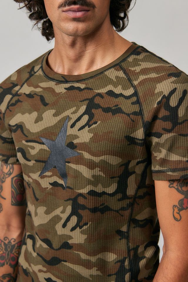 Jaded London Camo Waffle Starstruck T-Shirt | Urban