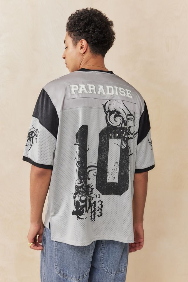 Jaded London Silver Football Jersey | Urban Outfitters UK