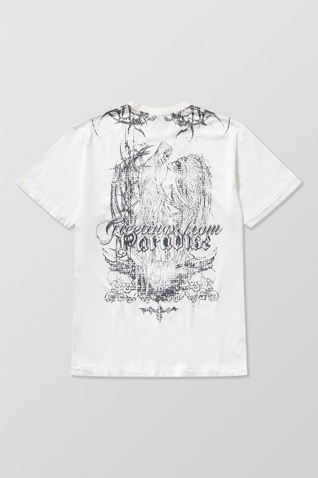Jaded London White Greetings From Paradise T-Shirt | Urban