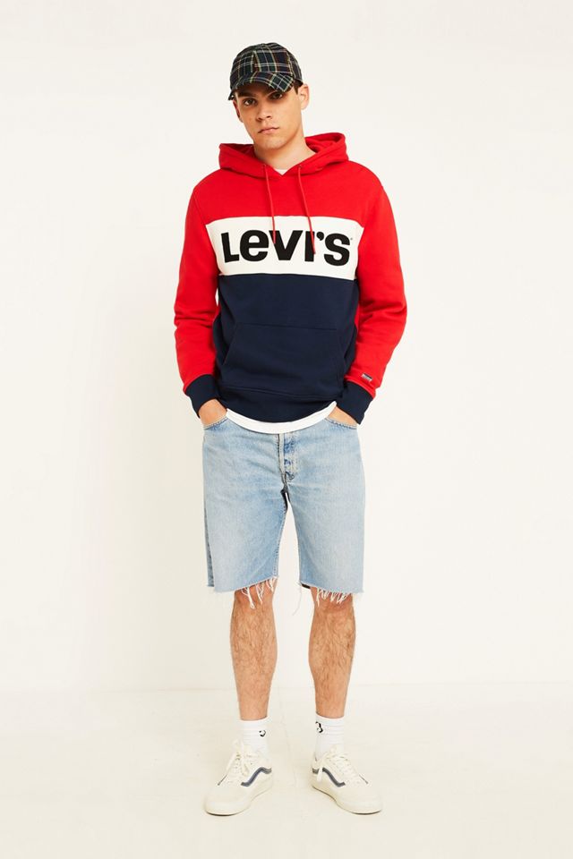 Felpa con cappuccio Levi's Red Colourblock #1