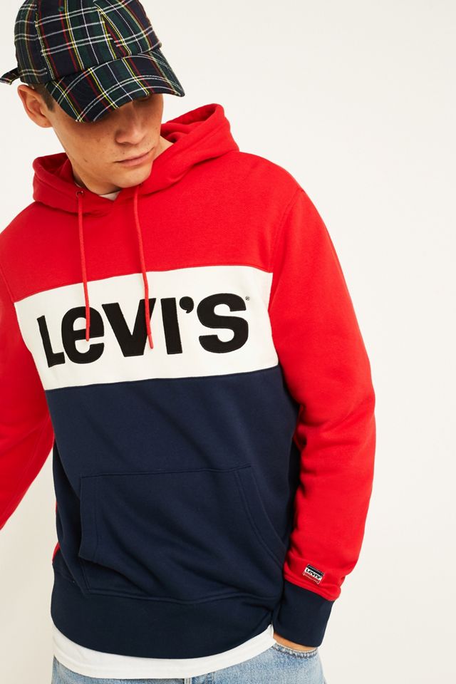 Felpa con cappuccio Levi's Red Colourblock #2