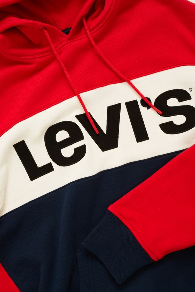 Felpa con cappuccio Levi's Red Colourblock #4