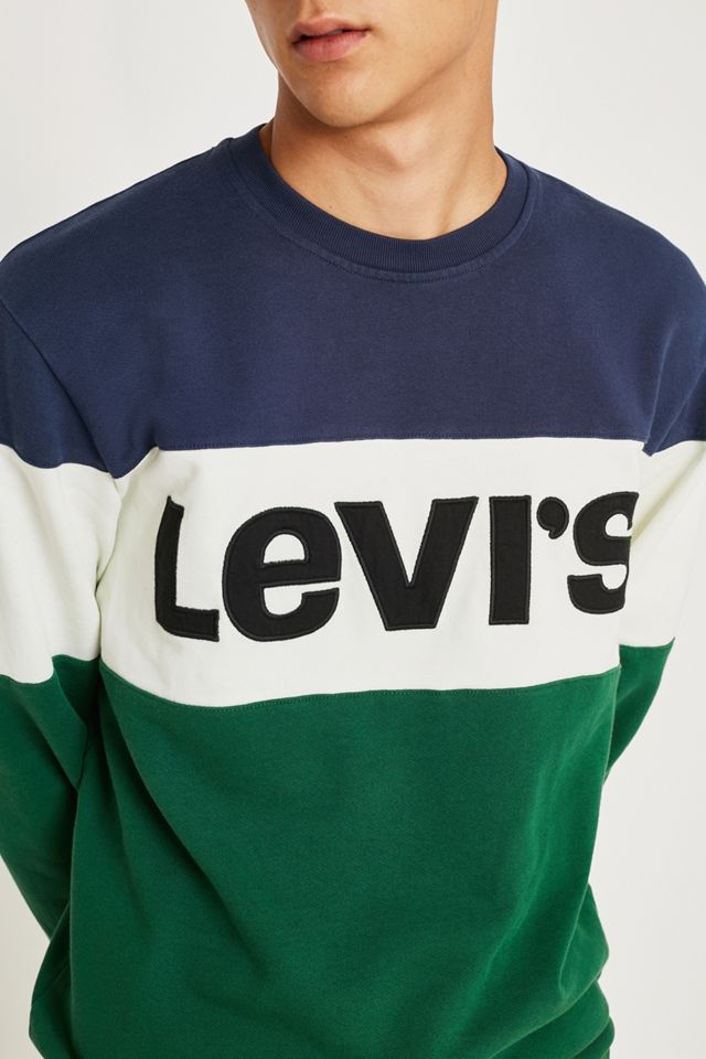 Levi's - Sweatshirt ras du cou color block vert #4