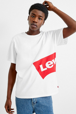 Débardeur Levi's Homme Petit Blanc Grand Logo - Taille S - Sans Manches - Occasion Très Bon état