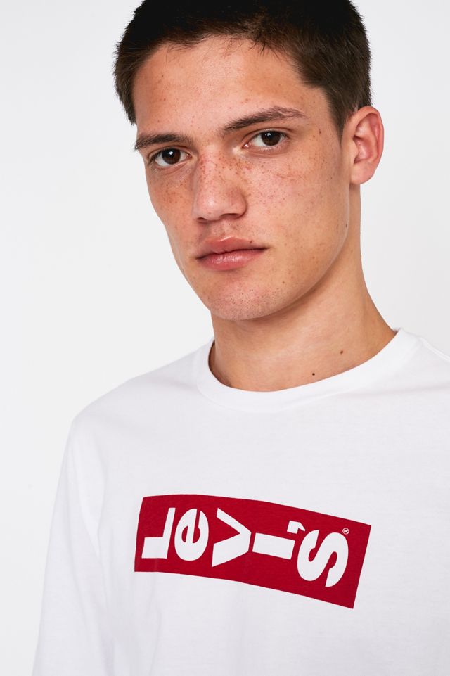 Levi’s Box Tab Logo White Long-Sleeve T-Shirt #1