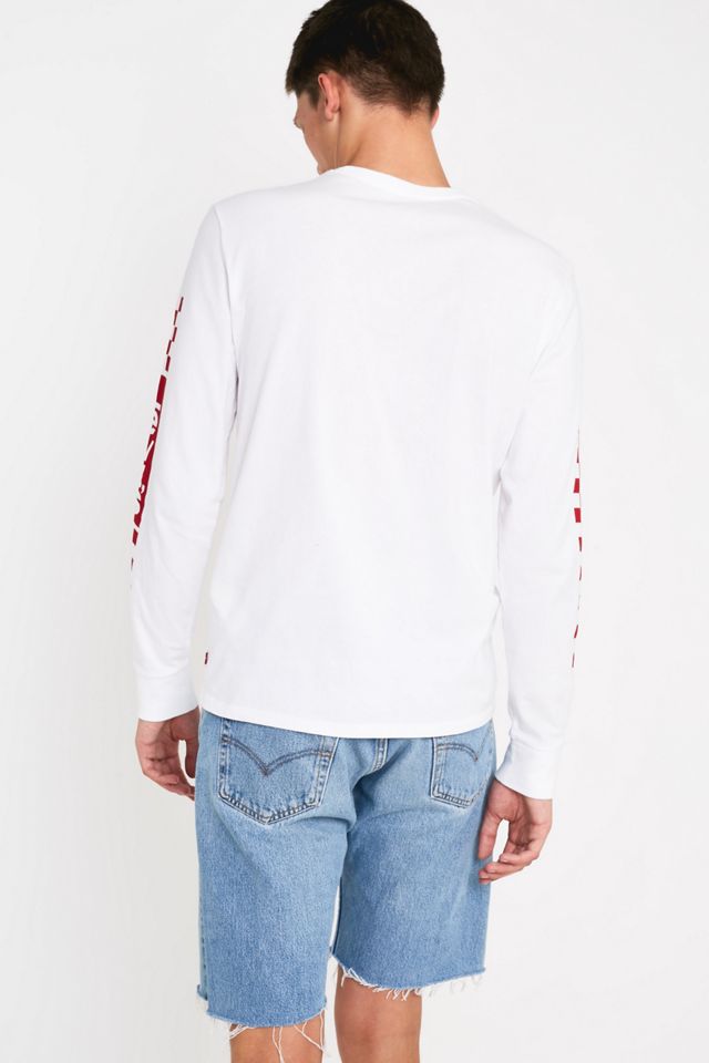 Levi’s Box Tab Logo White Long-Sleeve T-Shirt #3