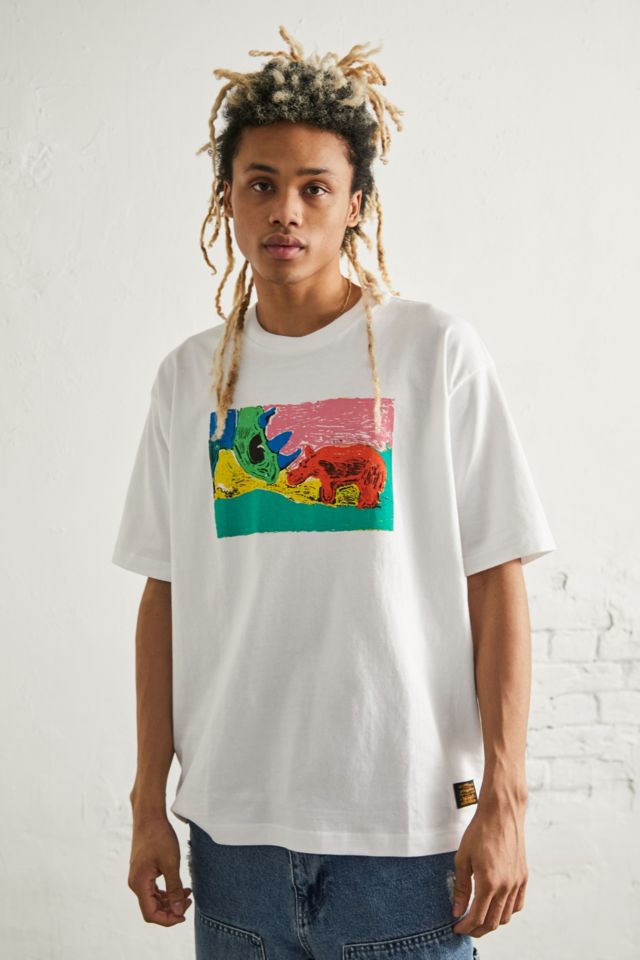 Levi's Skate White Painted T-Shirt | Urban Outfitters UK