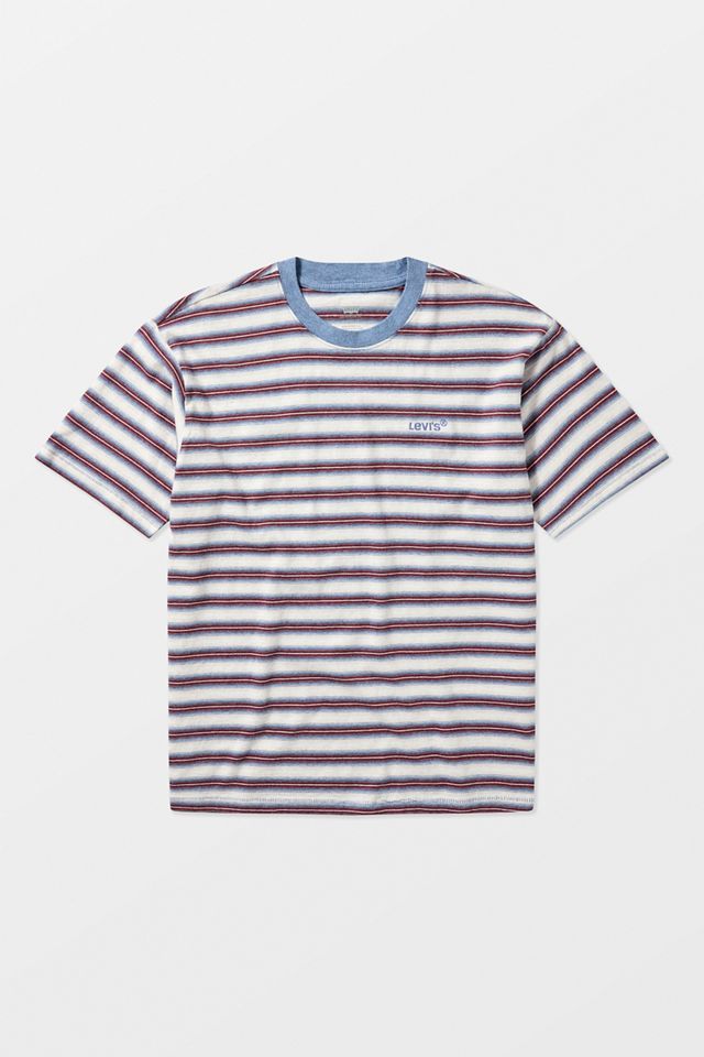 Levi's Red Break Stripe T-Shirt #6