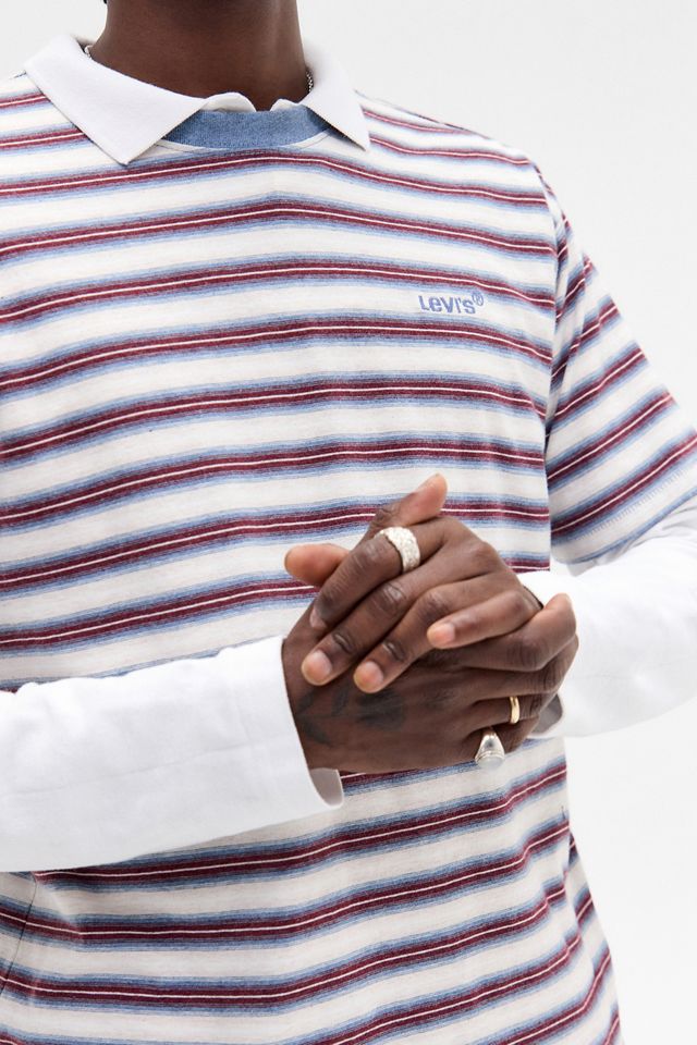 Levi's Red Break Stripe T-Shirt #2