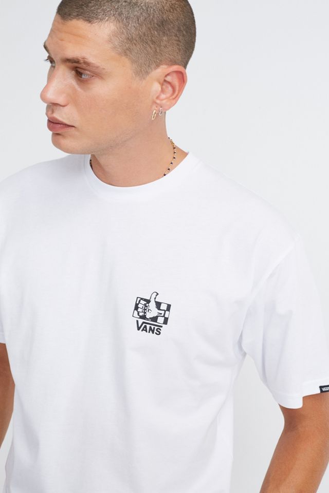 Vans – kurzärmliges T-Shirt in Weiß und Neon-Grün #3