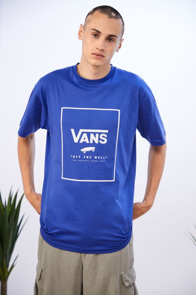 Vejrtrækning ur eksplosion Vans Blue Classic Easy Box T-Shirt | Urban Outfitters UK