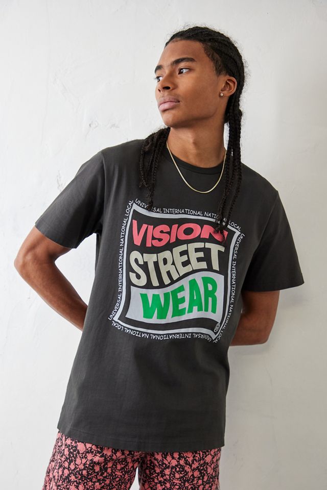 Vision Street Wear camiseta negra con el logotipo de la caja trenzada #1