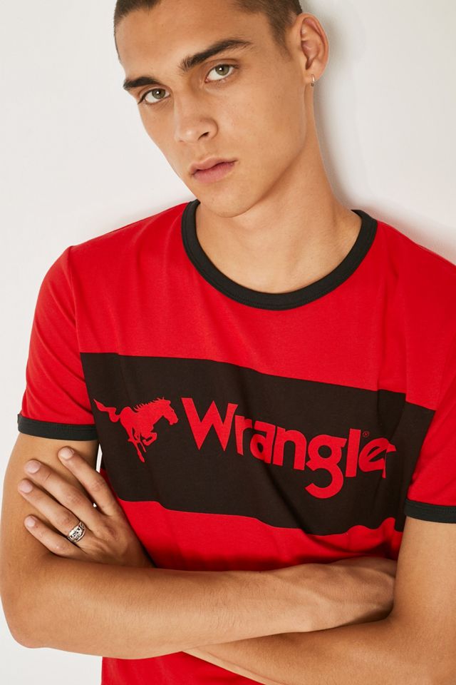 Wrangler Red Logo Ringer T-Shirt #3