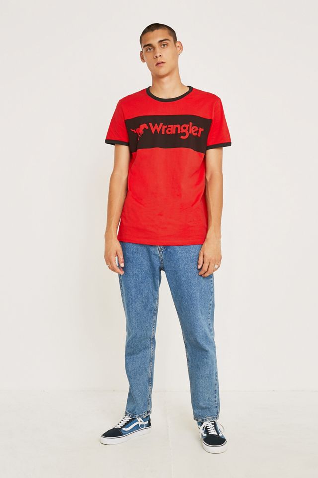 Wrangler Red Logo Ringer T-Shirt #5