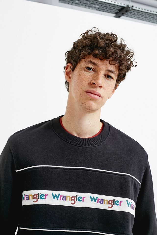 Wrangler Felpa girocollo nera nastrata #2